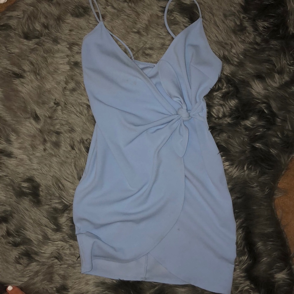 Bodycon light blue dress